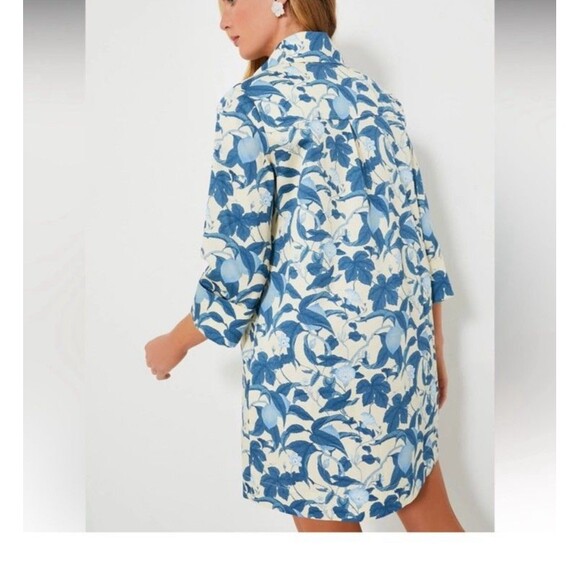 Tuckernuck Bonnie Blossom Megan Mini Floral Shift Dress 2XL Blue Summer Casual - Picture 2 of 14